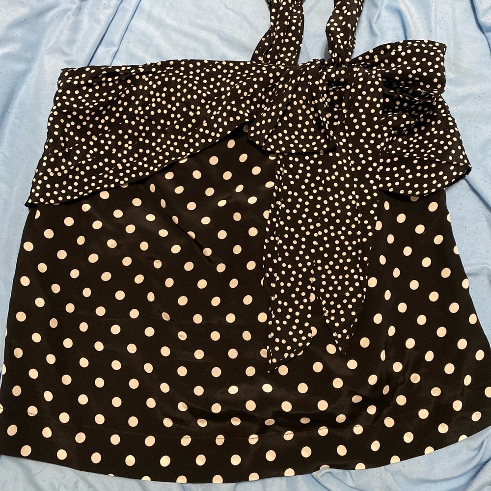 J. Crew polka dot one strap dress shirt